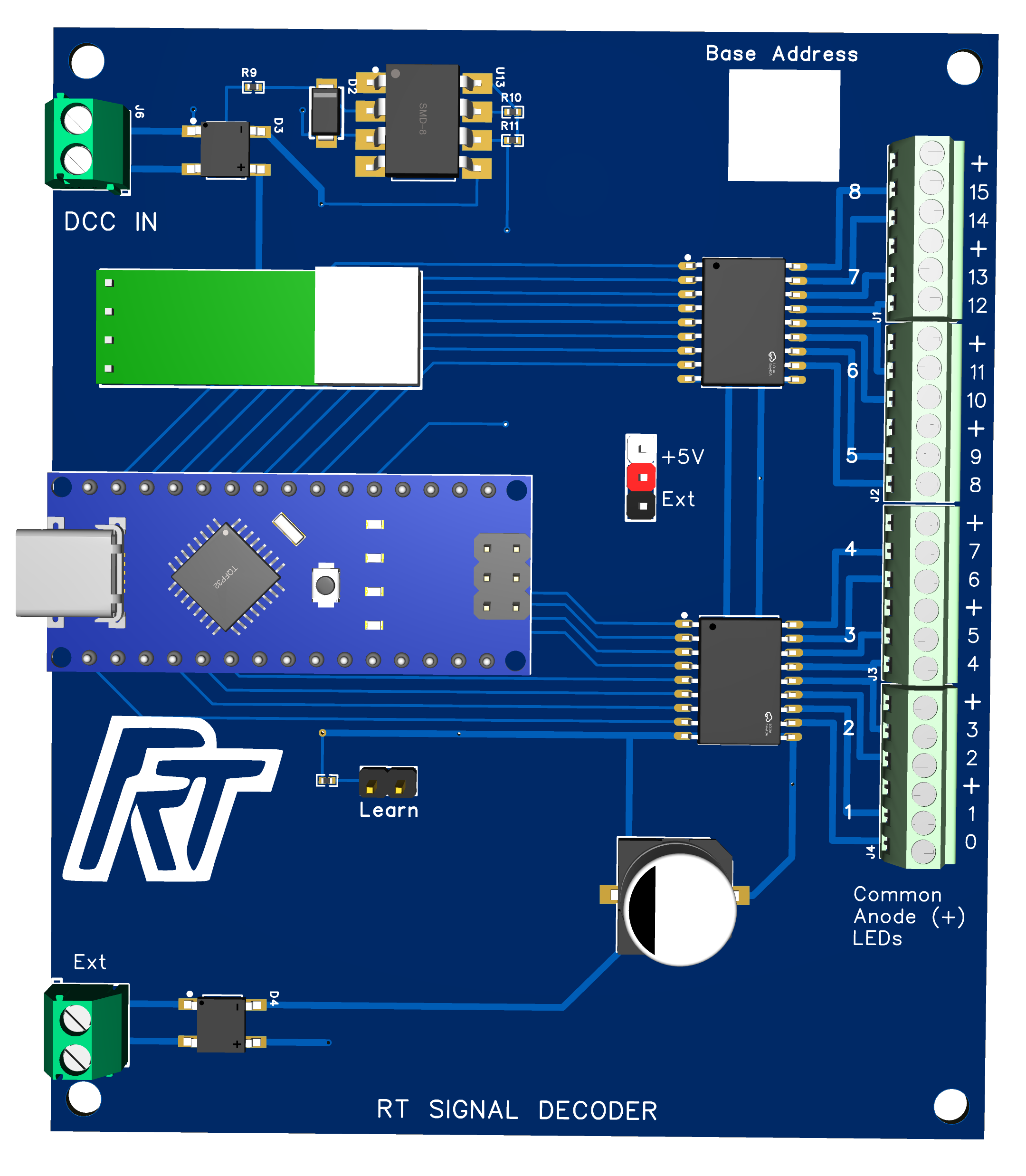 (image for) RT Coloured Light Signal accessory decoder COMMON ANODE LEDs