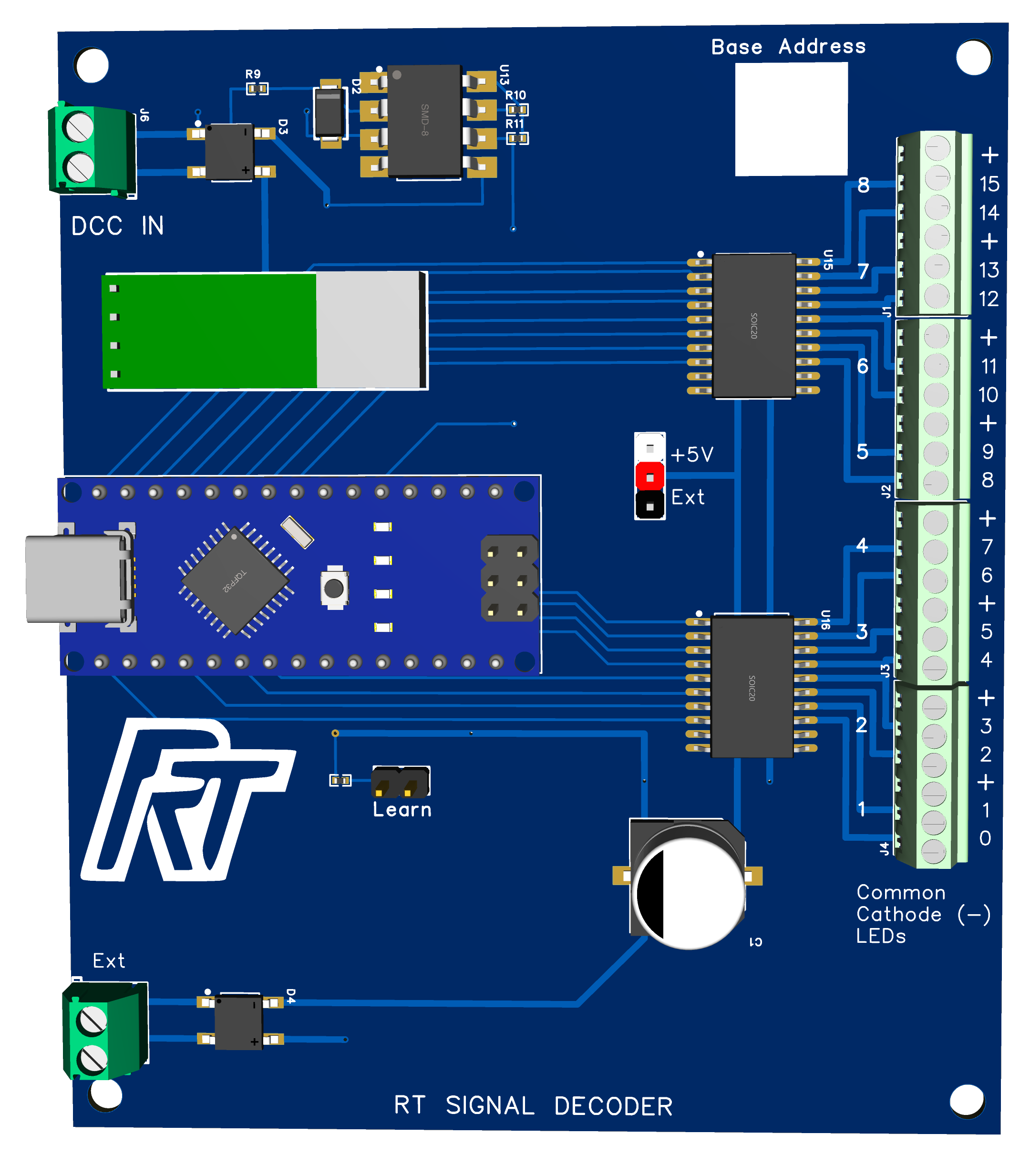 (image for) RT Coloured Light Signal accessory decoder COMMON CATHODE LEDs